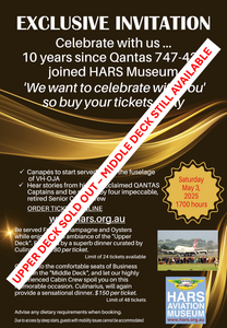 TEN YEARS since arrival of Qantas 747-438 at HARS - Upper Deck (SOLD OUT)